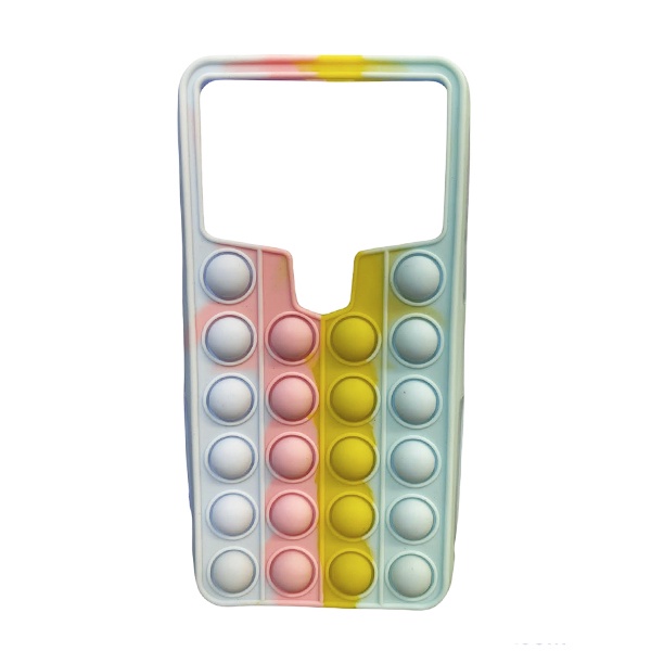 FUNDA SILICON POP IT UNIVERSAL 5.9 A 6.3 IN ROSA/AMARILLA