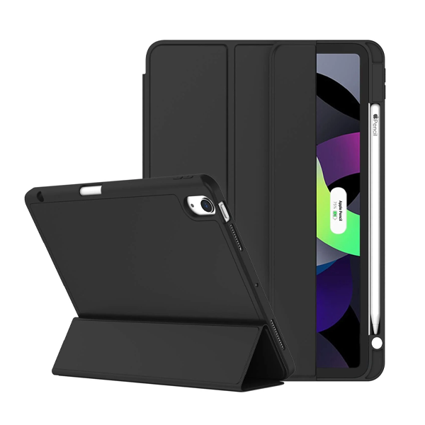 FUNDA SMART COVER AURORA IPAD AIR 11 (2024)/AIR 4/5/6 C/ PORTA PLUMA NEGRO