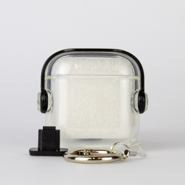 FUNDA TPU RIGIDO CON AUDIFONOS NEGRO AIRPODS PRO 2