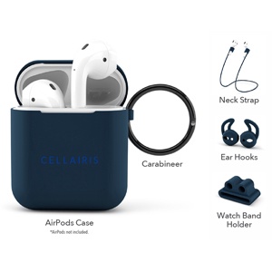 KIT DE FUNDA Y ACCESORIOS PARA AIRPODS 1/2 NAVY 12-0004005