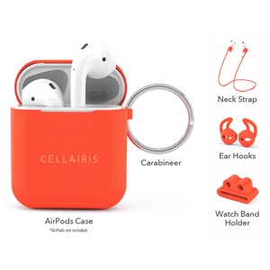 KIT DE FUNDA Y ACCESORIOS PARA AIRPODS CORAL 12-0004001