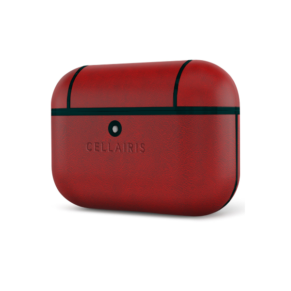 KIT DE FUNDA Y ACCESORIOS PARA AIRPODS PRO LEATHER LAVA RED 12-0004023R