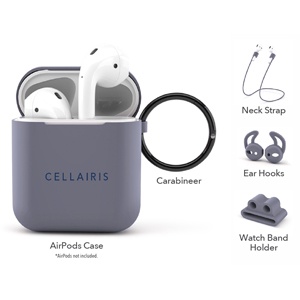 KIT DE FUNDA Y ACCESORIOS PARA AIRPODS STONE BLUE 12-0004008