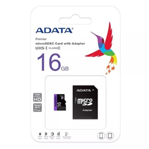 MICRO SD ADATA 16GB CLASE 10 C/ ADAPTADOR