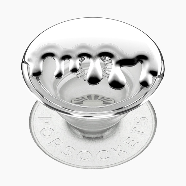POPSOCKETS ORIGINAL 2G CHROME DRIP SILVER CLR