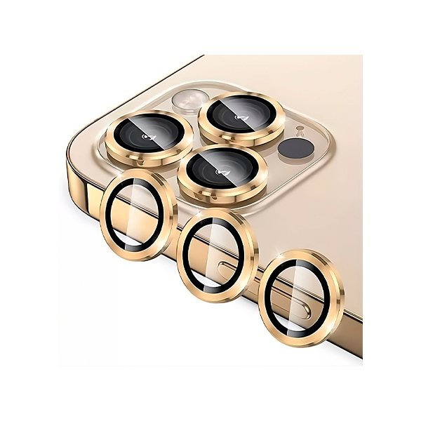 PROTECTOR CAMARA CRISTAL TEMPLADO IPHONE 16 PRO/16 PRO MAX ORO