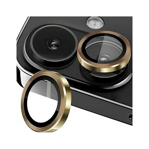 PROTECTOR CAMARA CRISTAL TEMPLADO IPHONE 16/16 PLUS ORO