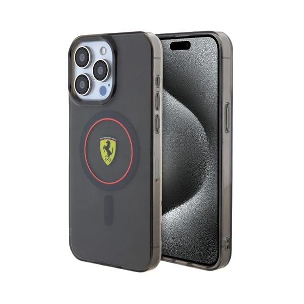 PROTECTOR FERRARI SMOKED MAGSAFE NEGRO IPHONE 15 PRO MAX