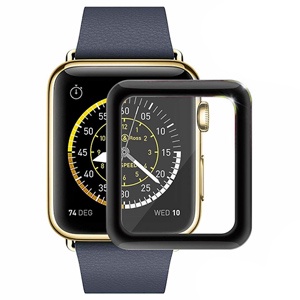 PROTECTOR PANTALLA CRISTAL TEMPLADO 3D APPLE WATCH 38mm NEGRO
