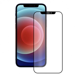 PROTECTOR PANTALLA CRISTAL TEMPLADO 5D IPHONE 12/12 PRO NEGRO