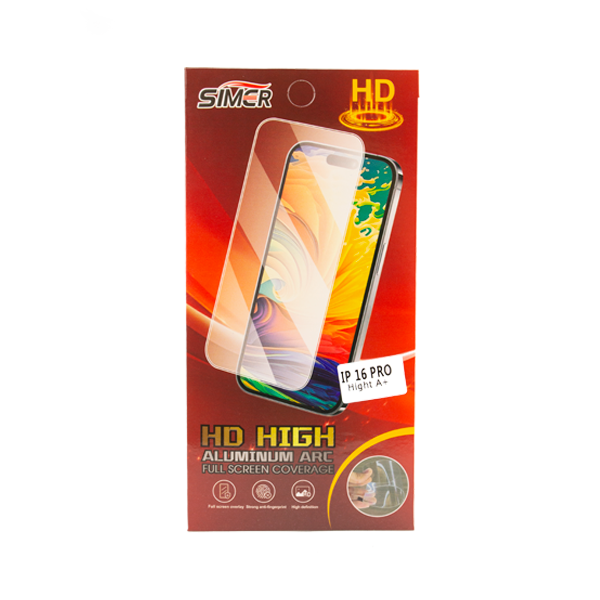 PROTECTOR PANTALLA CRISTAL TEMPLADO IPHONE 17/16 PRO