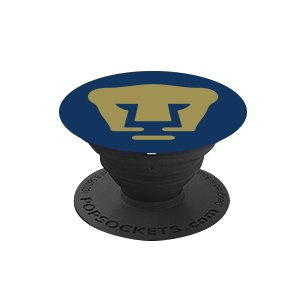 SUJETADOR POPSOCKETS LIGA MX PUMAS BASE NEGRA/ESCUDO AZUL