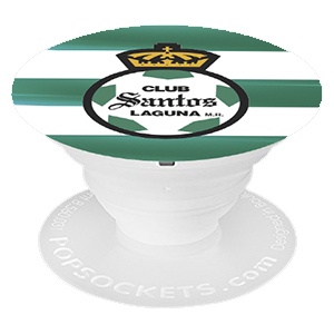 SUJETADOR POPSOCKETS LIGA MX SANTOS LAGUNA BASE BLANCA/ESCUDO