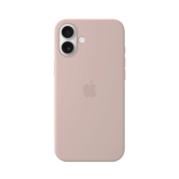 CARATULA SILICON TIPO ORIGINAL C/ LOGO IPHONE 16 PLUS ARCILLA