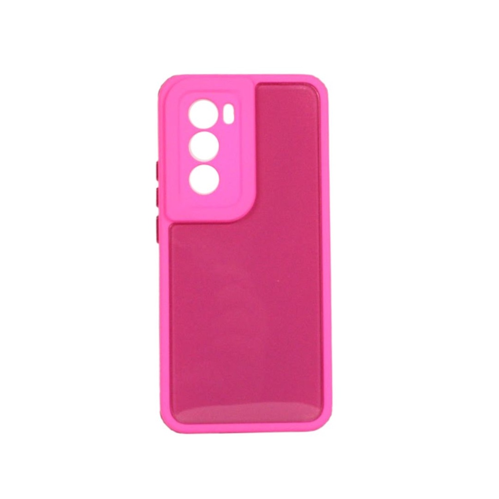 CARATULA 3 EN 1 MATE OPPO RENO 12 FUSHIA