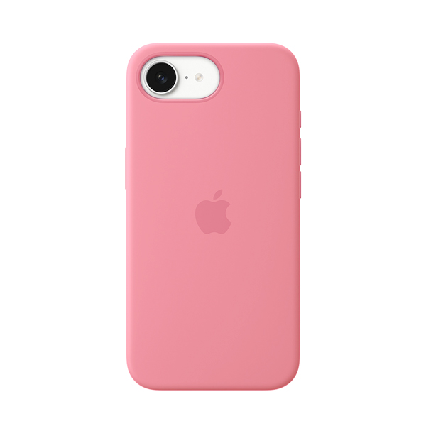 CARATULA SILICON TIPO ORIGINAL C/ LOGO IPHONE 16e ROSA