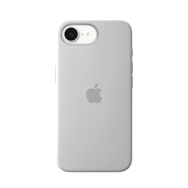 CARATULA SILICON TIPO ORIGINAL C/ LOGO IPHONE 16e GRIS