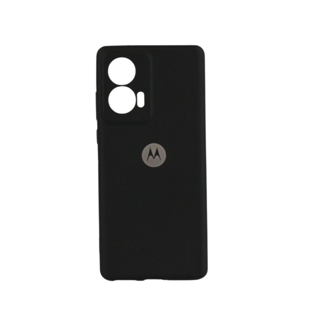 CARATULA SILICON TIPO ORIGINAL C/ LOGO MOTOROLA EDGE 50 FUSION NEGRO