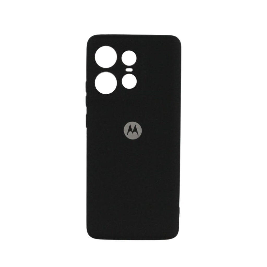 CARATULA SILICON TIPO ORIGINAL C/ LOGO MOTOROLA EDGE 50 PRO NEGRO