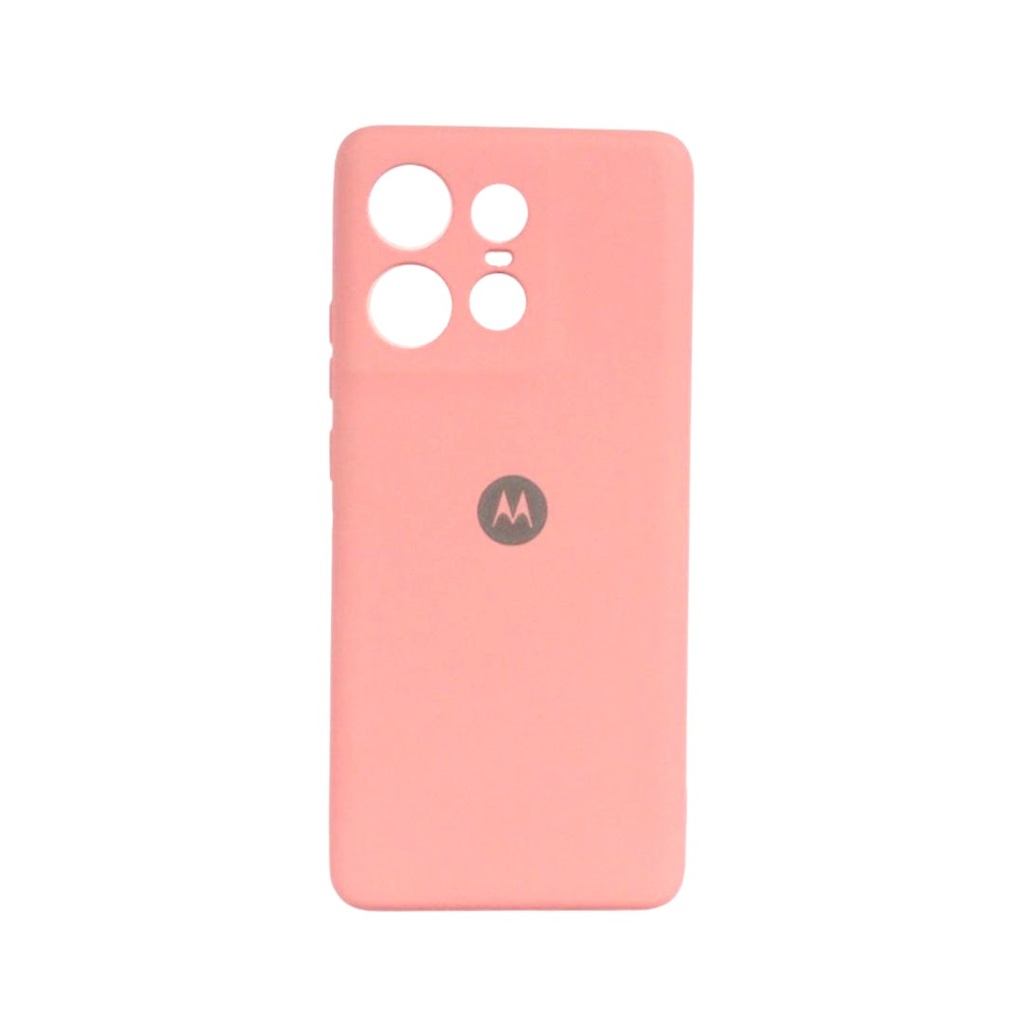 CARATULA SILICON TIPO ORIGINAL C/ LOGO MOTOROLA EDGE 50 PRO ROSA