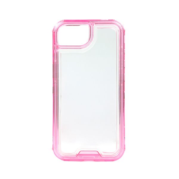 CARATULA DEFENDER 3 EN 1 IPHONE 16e ROSA/TRANSPARENTE