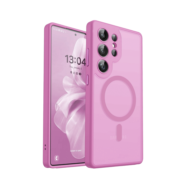 CARATULA SOLID 3 EN 1 MAGSAFE SAMSUNG S25 ULTRA ROSA