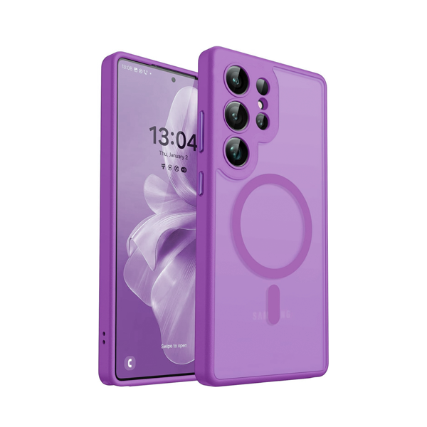 CARATULA SOLID 3 EN 1 MAGSAFE SAMSUNG S25 ULTRA MORADO