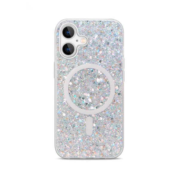 CARATULA SHOWCASE SLIM GLAM MAGSAFE IPHONE 16 PLUS PLATA 40-0120005R