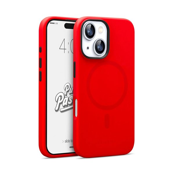 CARATULA PUFF PASTRY MAGSAFE IPHONE 15/14 PLUS ROJA 84-0056006R