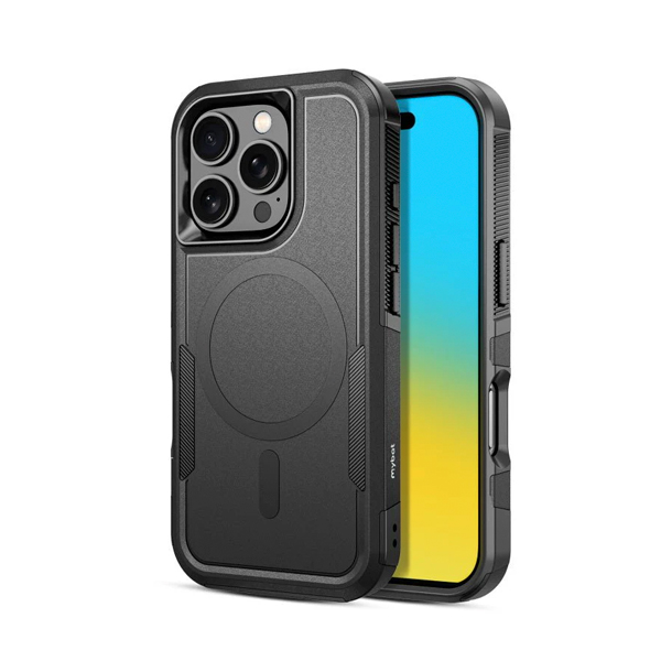 CARATULA FORTRESS IPHONE 16 PRO NEGRA