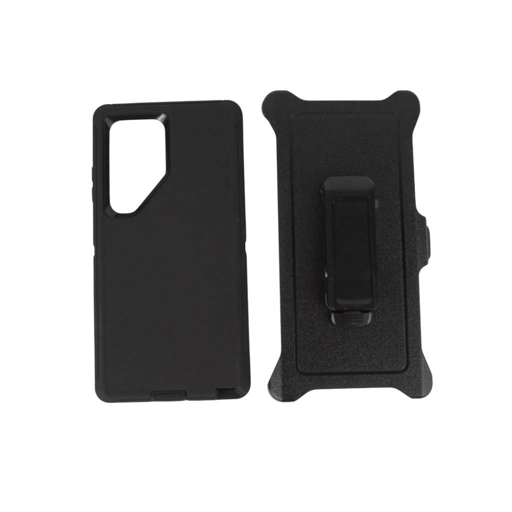 ESTUCHE TIPO DEFENDER SAMSUNG S25 ULTRA NEGRO CON CLIP