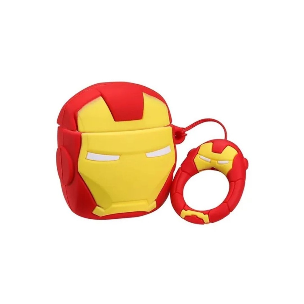FUNDA SILICON AIRPODS 4 IRONMAN