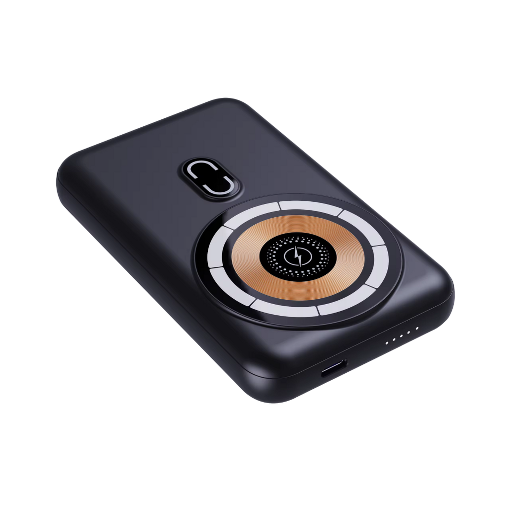 CARGADOR PORTATIL POWER BANK C/STAND MAGSAFE 10000 mAh NEGRA