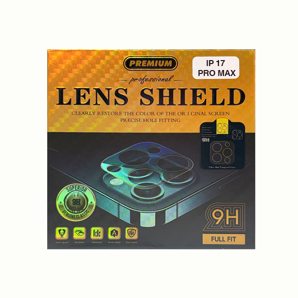 PROTECTOR CAMARA CRISTAL TEMPLADO IPHONE 17 PRO MAX TRANSPARENTE