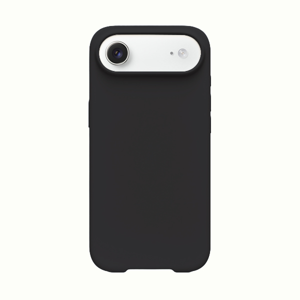 CARATULA SILICON TIPO ORIGINAL S/LOGO IPHONE 17 AIR NEGRO