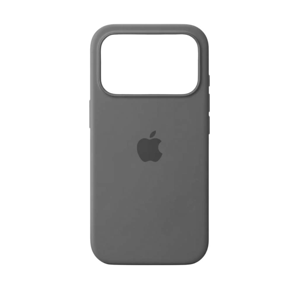 CARATULA SILICON TIPO ORIGINAL C/LOGO IPHONE 17 PRO MAX GRIS