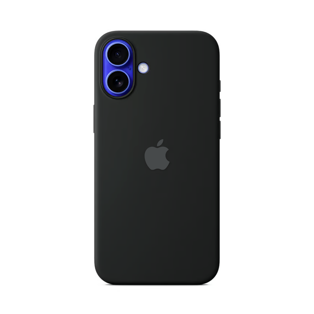 CARATULA SILICON TIPO ORIGINAL C/LOGO IPHONE 17 NEGRO