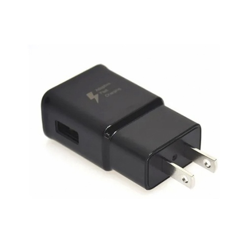 [840000011704] ADAPTADOR DE CORRIENTE ORIGINAL USB SAMSUNG CARGA RAPIDA 9.0V NEGRO
