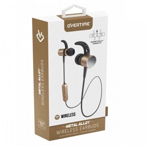 [802029071401] AUDIFONOS METAL ALLOY MAGNETIC BLUETOOTH OVERTIME ORO