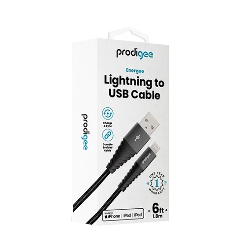 [818804019360] CABLE USB LIGHTNING 3 Mts PRODIGEE