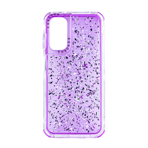[840000013213] CARATULA 3 EN 1 SHINE BRILLOS SAMSUNG A14 5G MORADA