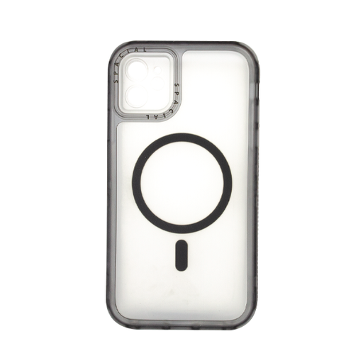 [840000014018] CARATULA 3 EN 1 SPACIAL MAGSAFE IPHONE 11 TRANSPARENTE/NEGRO