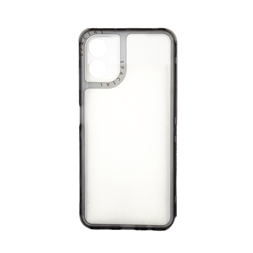 [840000014021] CARATULA 3 EN 1 SPACIAL SAMSUNG A06 TRANSPARENTE/NEGRO