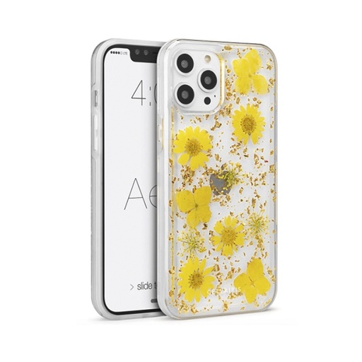 [842932179719] CARATULA AERO REAL FLOWERS IPHONE 13 PRO MAX/12 PRO MAX SUNSHINE GOLD 33-0338002