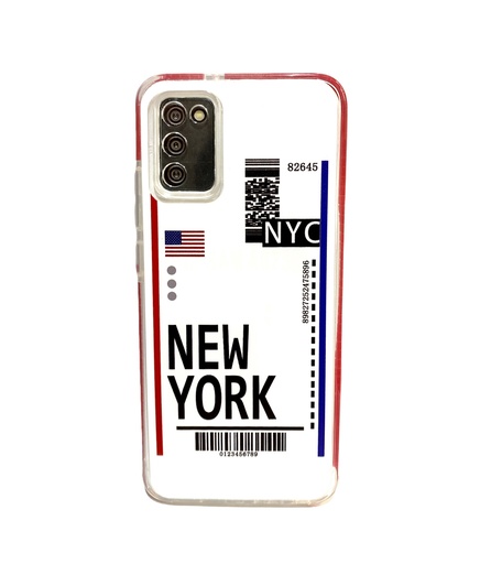 [840000011367] CARATULA AEROPUERTO (NY) SAMSUNG A02s TRANSPARENTE