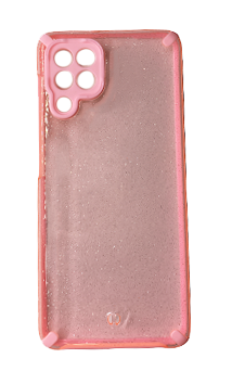 [840000011362] CARATULA BRILLOS SAMSUNG A22 4G TRANSPARENTE/ROSA