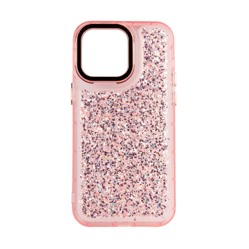 [840000013245] CARATULA BUBBLE BRILLOS IPHONE 15 PRO MAX ROSA