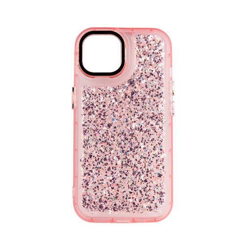 [840000013241] CARATULA BUBBLE BRILLOS IPHONE 15/14/13 ROSA