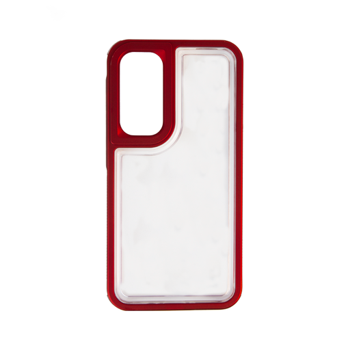 [840000013692] CARATULA BUMPER SAMSUNG A35 TRANSPARENTE/ROJO