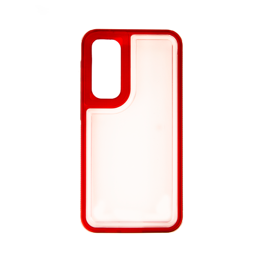 [840000013689] CARATULA BUMPER SAMSUNG A55 TRANSPARENTE/ROJO